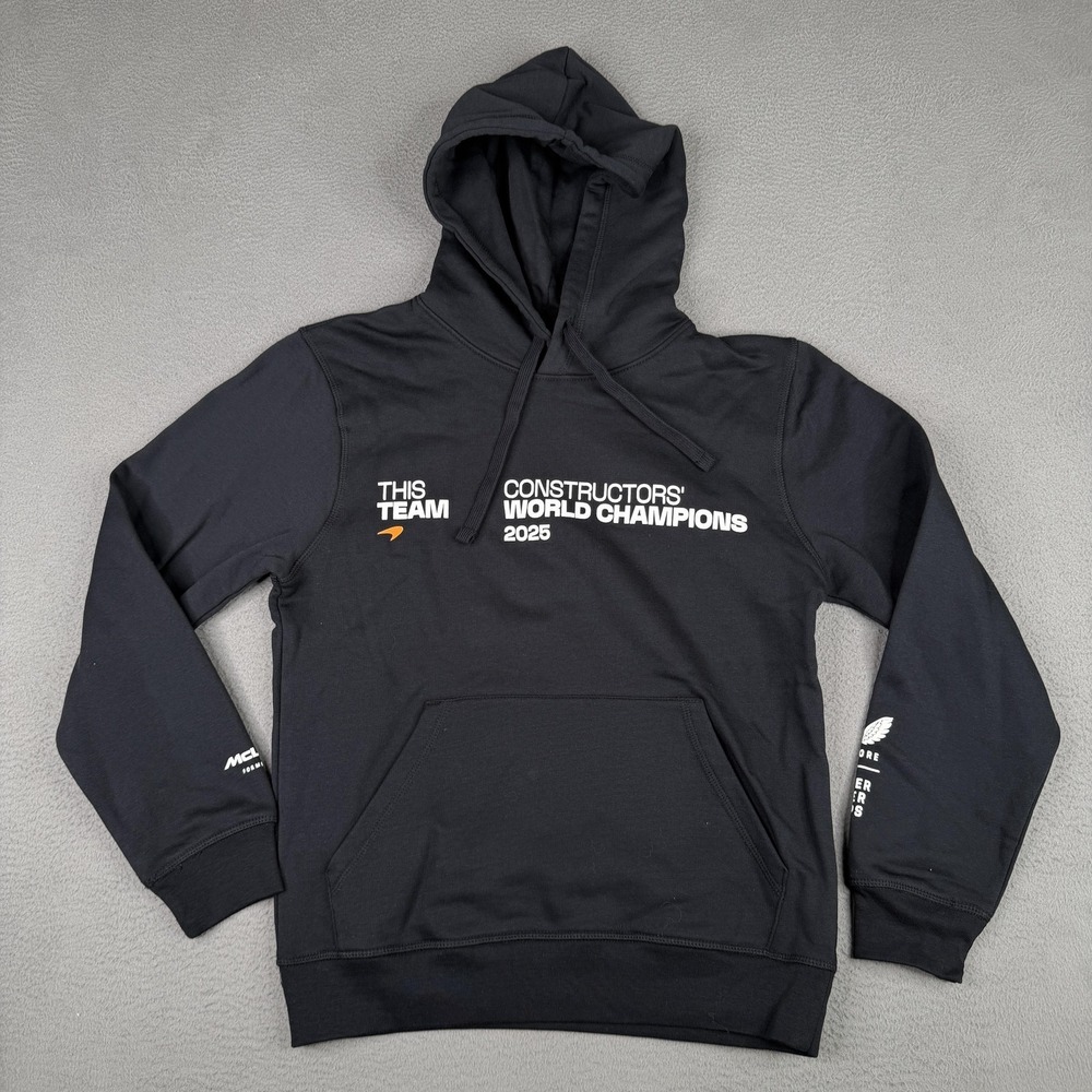 McLaren Hoodie Sweatshirt Mens Small Black F1 Racing Castore 2025 Champs